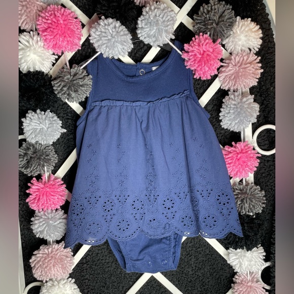Baby Girl Navy Blue Onesies Dress  | 6 months - Picture 1 of 7